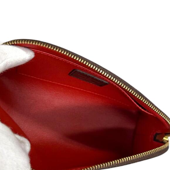 LOUIS VUITTON Authentic Brown Damier Canvas Pochette Pouch - Picture 6 of 8